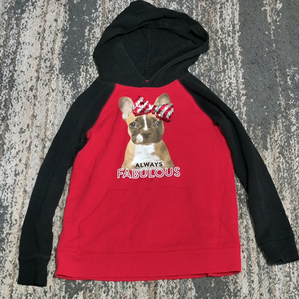Justice Red And Black Dog Hoodie